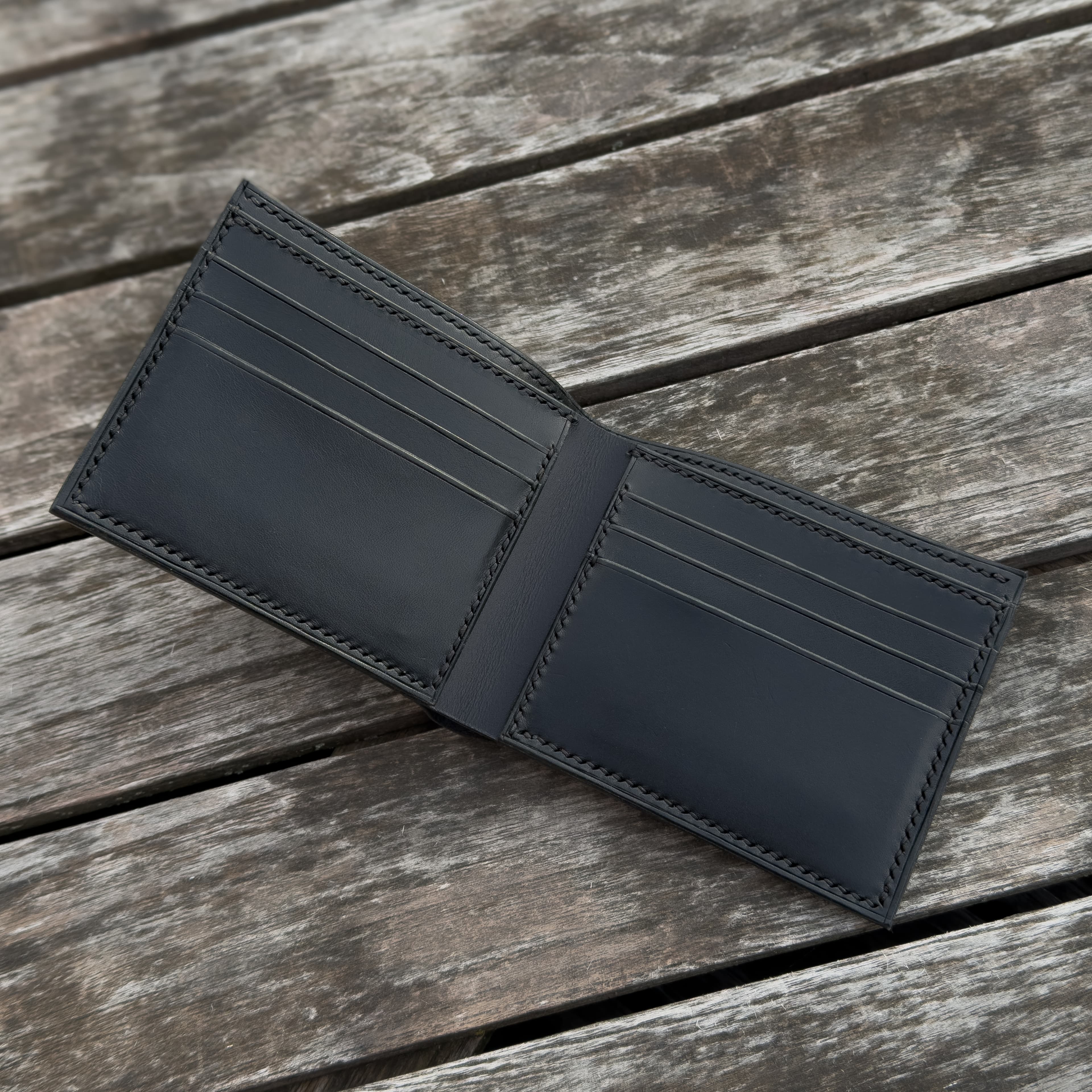 Calf Skin Black Wallet 1